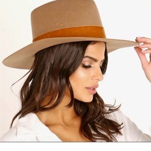 Lack Of Color Tan Fedora with Brown Band